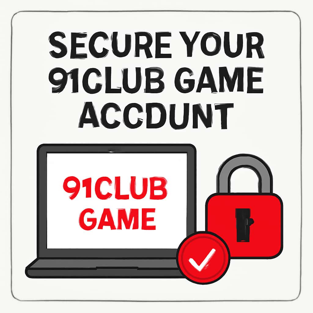 An educational diagram outlining the steps for securing a 91Club Game account.