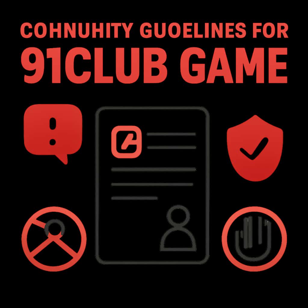 Diagram illustrating key points of the community guidelines for 91Club Game.