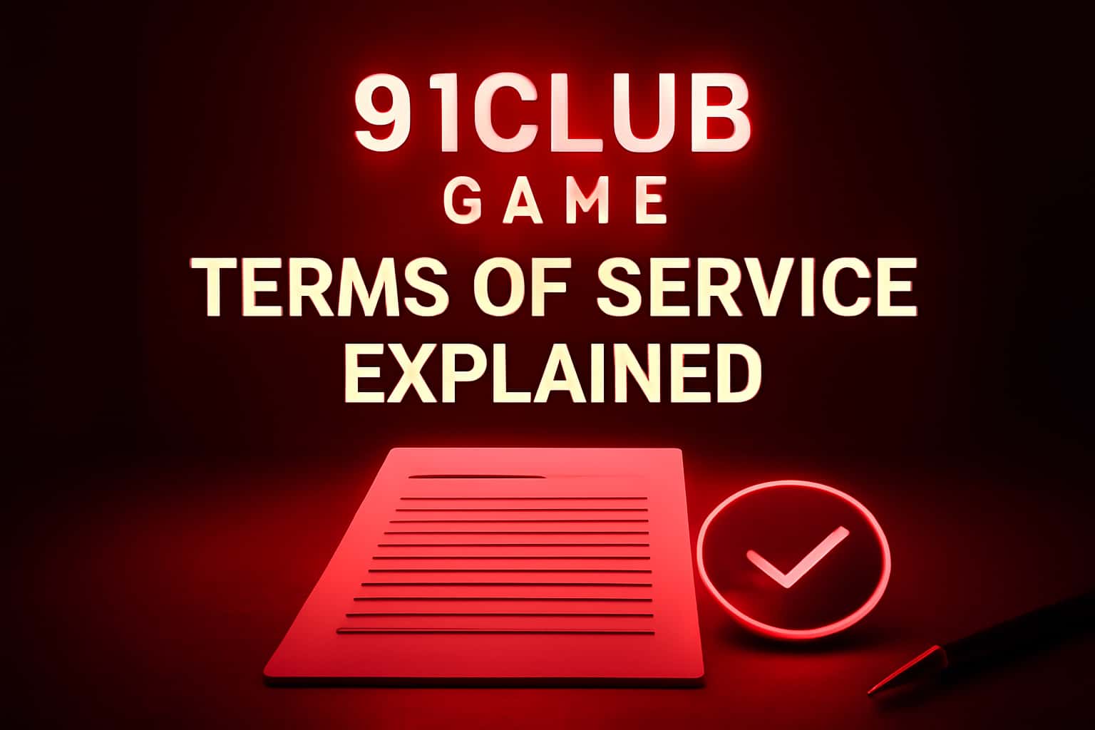 An informative visual representation of the 91Club Game Terms of Service.