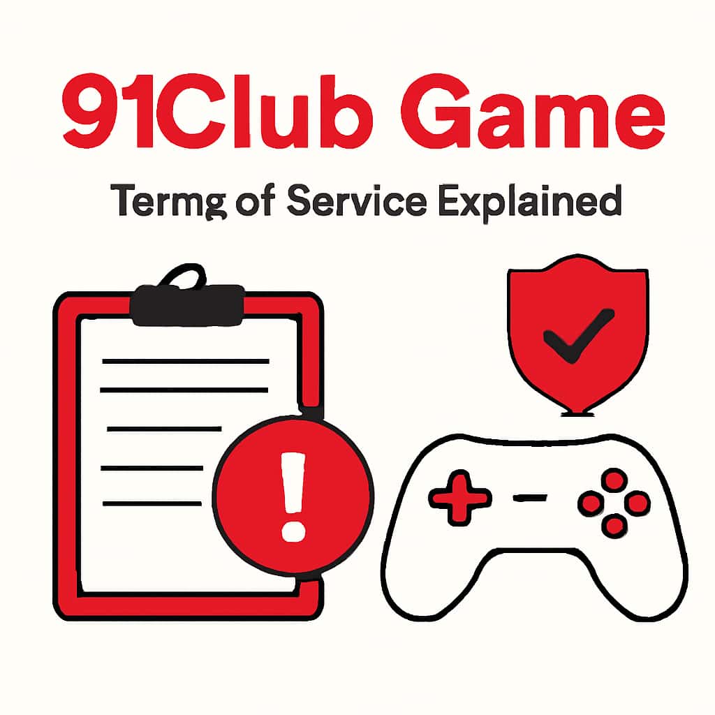 An educational diagram illustrating the Terms of Service for 91Club Game.