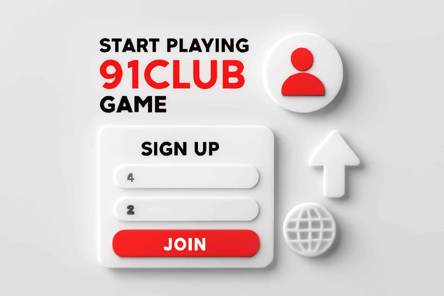 Start Playing 91Club Game - Sign Up Interface